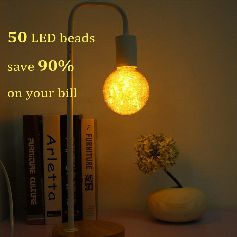 Grensk G95 LED Globe Izzó Dekoratív Izzók Tündér karácsonyi Izzók Madár Design 50 LED Fénysor belül E27 220V