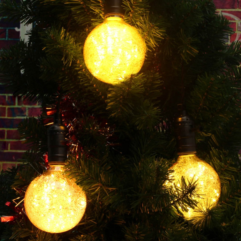 Grensk G95 LED Globe Izzó Dekoratív Izzók Tündér karácsonyi Izzók Madár Design 50 LED Fénysor belül E27 220V