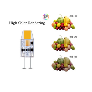 Супер ярък полилей G4 1.2W силикагел 12V COB 5 бр./лот Led лампа Мини крушка за вътрешно осветление