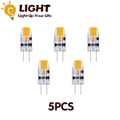 Super jasný luster G4 1,2 W silikagél 12 V COB 5 ks/sada LED lampa mini žiarovka pre vnútorné osvetlenie