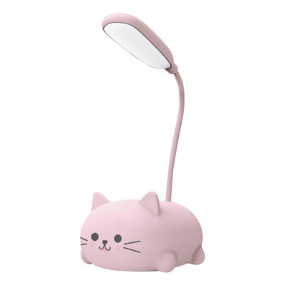 Lampă de noapte cu USB pentru animale de companie, pliabilă, drăguță, cu protecție pentru ochi de pisică, reîncărcabilă, 400 mAh, reglabilă, cu gât de gâscă, Cadouri pentru copii pentru biroul acasă
