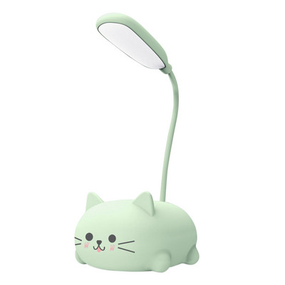 Lampă de noapte cu USB pentru animale de companie, pliabilă, drăguță, cu protecție pentru ochi de pisică, reîncărcabilă, 400 mAh, reglabilă, cu gât de gâscă, Cadouri pentru copii pentru biroul acasă