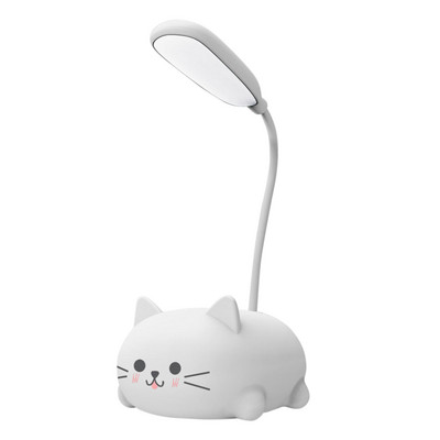 Lampă de noapte cu USB pentru animale de companie, pliabilă, drăguță, cu protecție pentru ochi de pisică, reîncărcabilă, 400 mAh, reglabilă, cu gât de gâscă, Cadouri pentru copii pentru biroul acasă