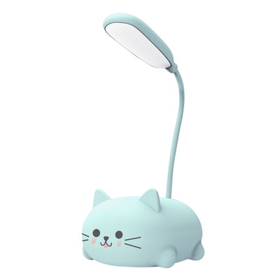 Lampă de noapte cu USB pentru animale de companie, pliabilă, drăguță, cu protecție pentru ochi de pisică, reîncărcabilă, 400 mAh, reglabilă, cu gât de gâscă, Cadouri pentru copii pentru biroul acasă