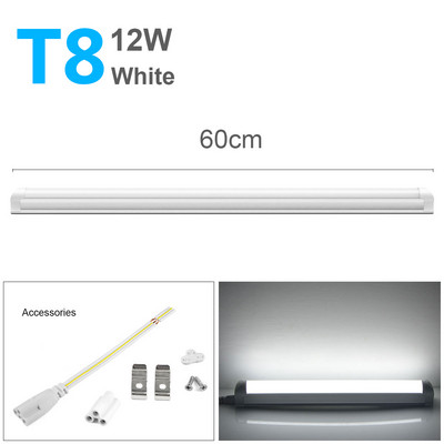 Fara Strobe T8 Tub LED T5 Bec 110V-220V AC 8W 12W Lampa LED T5 30cm 60cm Tub LED fluorescent pentru iluminat de bucatarie de casa