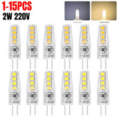 1-15tk G4 Professional hulgimüük kvaliteetne 220V G4 LED asendushalogeenlamp 2W pirn mais SMD ülihele LED lamp