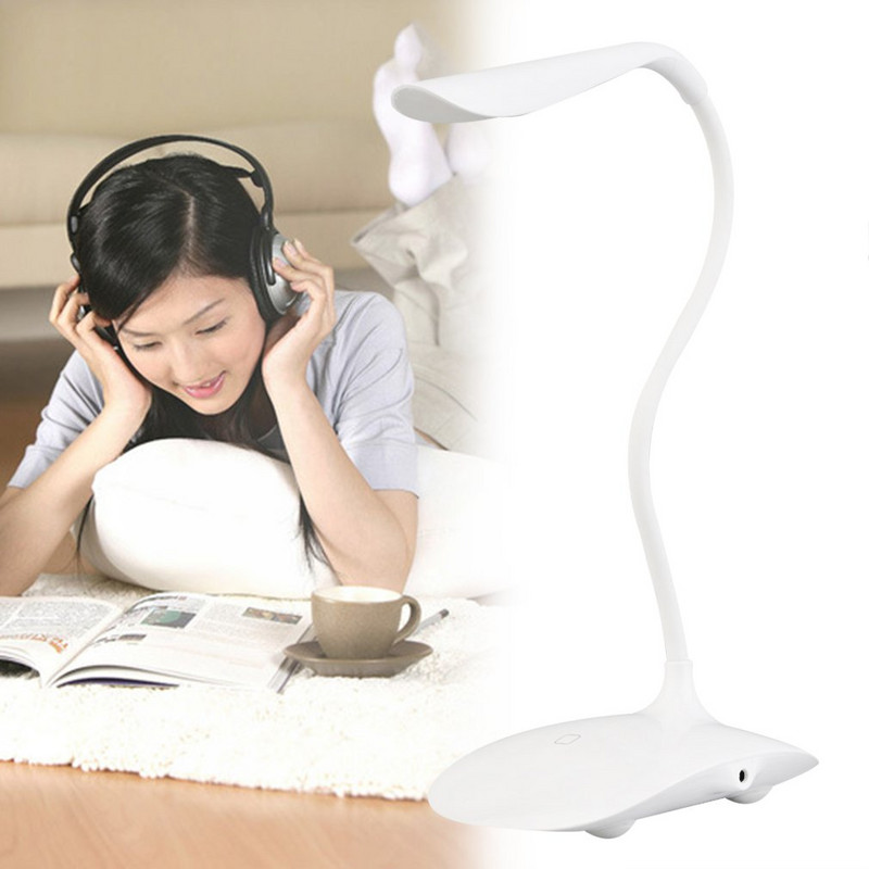 Stiilne hämardatav painduv USB-taaslaetav puuteandur LED lauavalgusti Kaasaskantav lugemisvalgusti kodukontori jaoks