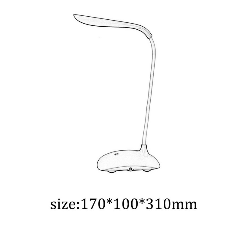 Stiilne hämardatav painduv USB-taaslaetav puuteandur LED lauavalgusti Kaasaskantav lugemisvalgusti kodukontori jaoks