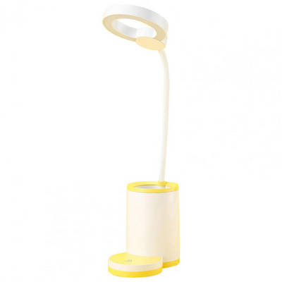 Lumină de birou cu suport pentru creion Lumină de lectură creativă pentru protecție a ochilor Lumină de masă LED cu încărcare USB reglabilă pentru cămin