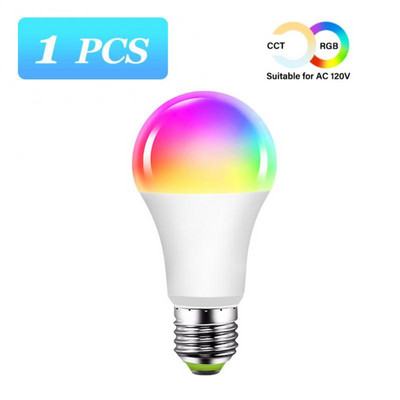 Aubess A19 intelligens szabályozható izzó RGB+CCT LED fény távirányító 110V 220V LED csoportvezérlés időzítés intelligens lámpa