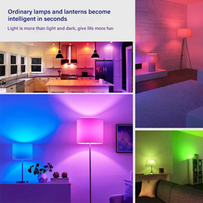 Aubess A19 intelligens szabályozható izzó RGB+CCT LED fény távirányító 110V 220V LED csoportvezérlés időzítés intelligens lámpa