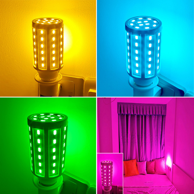 5W 10W 15W E27 Bec LED SMD5730 Bec porumb Roșu Galben Bule Roz Verde Grădină Gazon Peisaj Becuri decorative 85-265V