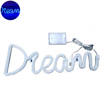 Lumină de noapte cu neon Lampă cu neon ușoară rafinată Litere de vis cu LED Neon Lampă suspendată pentru nuntă