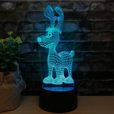 Valentin-napi ajándék asztali lámpa Négy szerelem 3d lámpa Hét színű Érintővezérlés Távirányító 3D Vizuális Asztali lámpák Gyártó