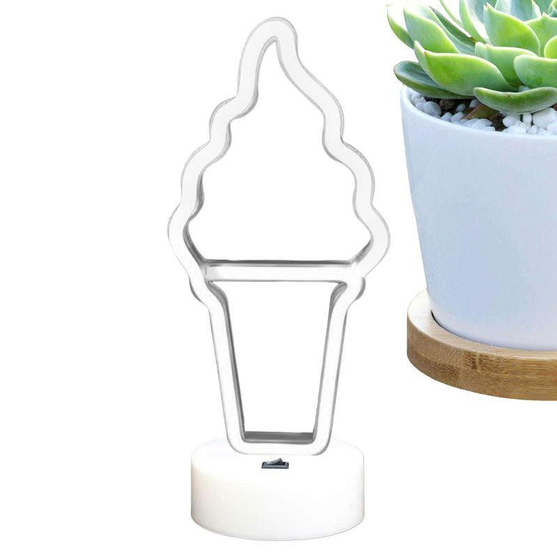 Semne Neon Noapte Lumini Inghetata Decoratiuni Arta Lumini Functionate De Baterii Art Decorative Pentru Dormitor Decor Petrecere Perete