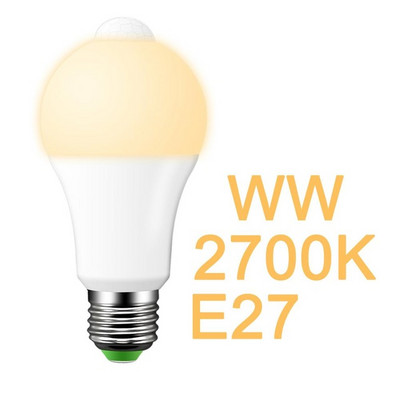 E27 PIR mozgásérzékelő LED lámpa Izzók Energiatakarékos lámpa 12W 18W 110V 220V Konyhaszekrény Lépcső folyosó Folyosó Éjszakai világítás