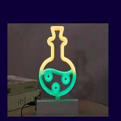 USB baterijų dėžutė INS neoninė lempa stalinė lempa LED naktinis apšvietimas patalpų vaikų kambario baro šventinė dekoracija lango dekoravimo dovana