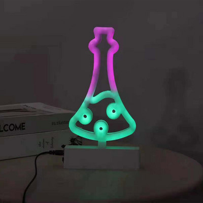 USB baterijų dėžutė INS neoninė lempa stalinė lempa LED naktinis apšvietimas patalpų vaikų kambario baro šventinė dekoracija lango dekoravimo dovana