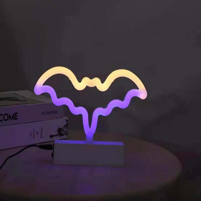 USB baterijų dėžutė INS neoninė lempa stalinė lempa LED naktinis apšvietimas patalpų vaikų kambario baro šventinė dekoracija lango dekoravimo dovana