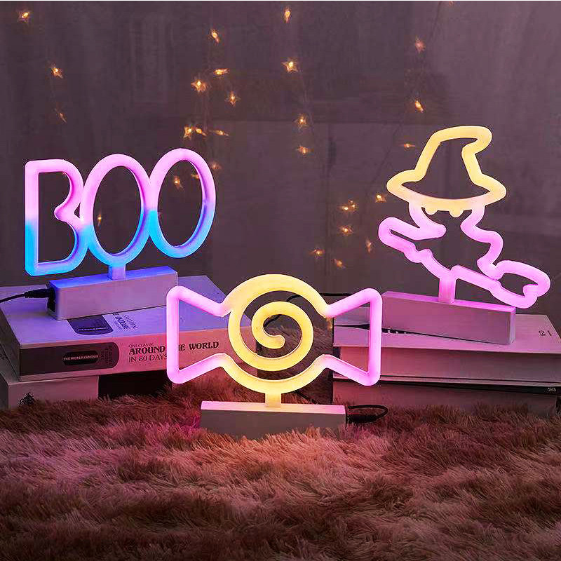 USB baterijų dėžutė INS neoninė lempa stalinė lempa LED naktinis apšvietimas patalpų vaikų kambario baro šventinė dekoracija lango dekoravimo dovana