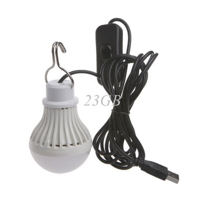 Comutator portabil USB LED pentru bec LED pentru lanternă de camping Iluminare cort 5W