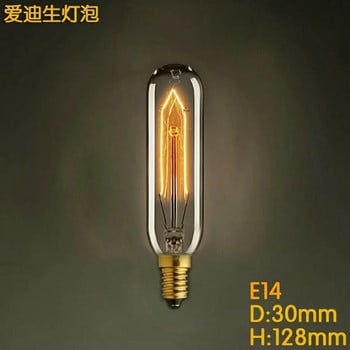 T10 E14 25w Dimmable Vintage Tube Edison Bulb Antique Διακοσμητικό Retro Light Lamp Βιομηχανικοί λαμπτήρες πυρακτώσεως 110v 220v