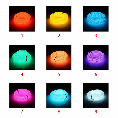 10M LED EL drôtové svetlo flexibilné mäkké trubicové drôtené neónové žiarenie auto lano pásové svetlo halloween vianočné DIY dekorácia ananás vianočný stromček