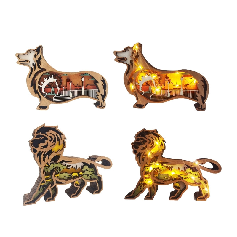 Σκαλιστό Animal Light Glowing Led Lamp Διακοσμήσεις αυλής εσωτερικού χώρου εξωτερικού κήπου Χονδρική