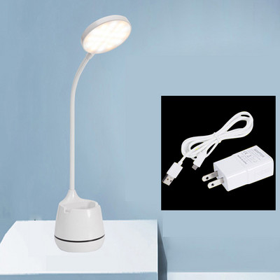 Uzlādējamas LED galda lampas nakts lasīšanas gaismai Guļamistabas skārienekrāna lampas USB galda lampa ar pildspalvas turētāju Abajur Para Quarto