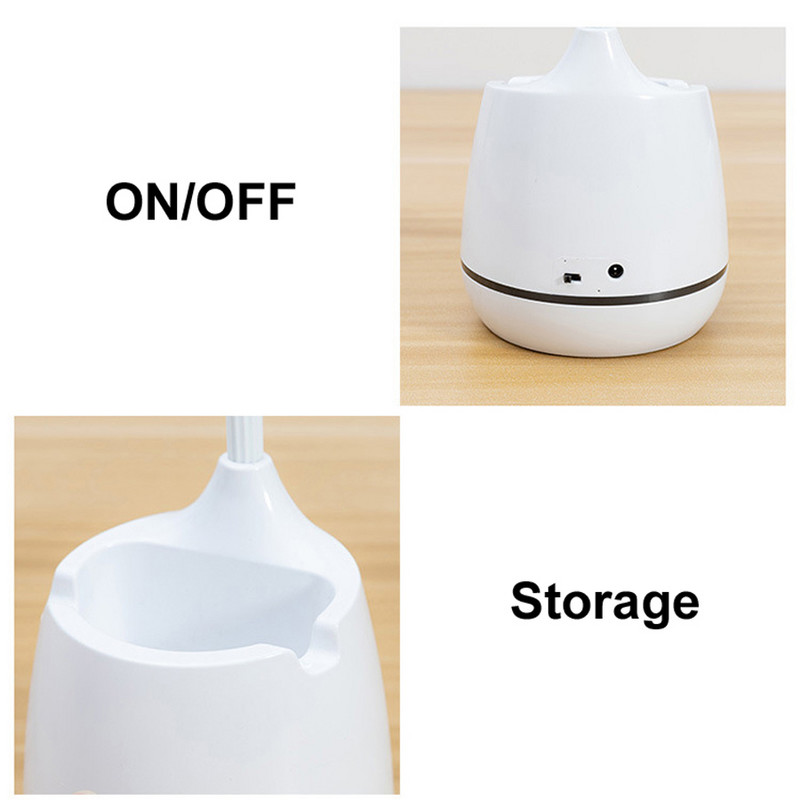 Uzlādējamas LED galda lampas nakts lasīšanas gaismai Guļamistabas skārienekrāna lampas USB galda lampa ar pildspalvas turētāju Abajur Para Quarto