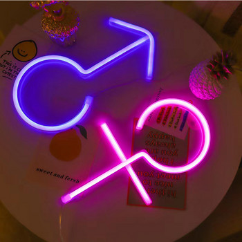 LED неонова светлина момче момиче декорация нощна светлина стая атмосфера стенна лампа моделиране висяща светлина Детски USB символ светлина подаръци