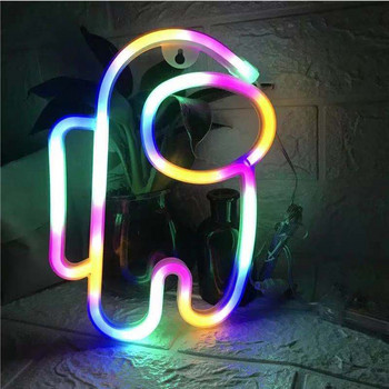 Φωτιστικό LED νέον για αγόρι διακόσμηση για κορίτσια νυχτερινό φως ατμόσφαιρας τοίχου φωτιστικό μοντελοποίησης κρεμαστό φωτιστικό Παιδικό φως USB σύμβολο δώρα