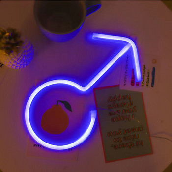 Φωτιστικό LED νέον για αγόρι διακόσμηση για κορίτσια νυχτερινό φως ατμόσφαιρας τοίχου φωτιστικό μοντελοποίησης κρεμαστό φωτιστικό Παιδικό φως USB σύμβολο δώρα