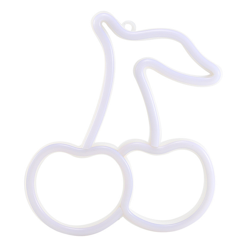 Jauka ķirša formas neona zīme, gaiša meitene guļamistabas dekorēšana, dāvana mazulim dzimšanas dienā, restorāns, kafijas bārs, sienas dekoratīvā LED lampa