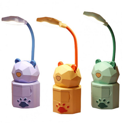 3 tk laualamp reguleeritava voolikuga silmade kaitse Laetav multikas loomade LED voodivalgusti laualamp kodu parandamiseks