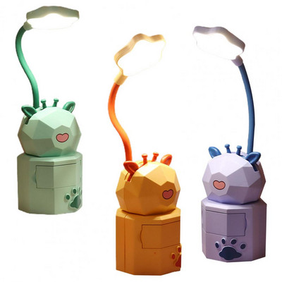 3 tk laualamp reguleeritava voolikuga silmade kaitse Laetav multikas loomade LED voodivalgusti laualamp kodu parandamiseks