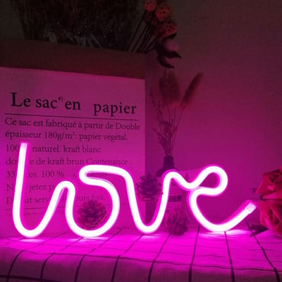 Neon szerelmes táblák fényművészet dekoratív sátortábla fali asztaldísz esküvői bulira gyerekszoba nappali ház bár pub Hotel