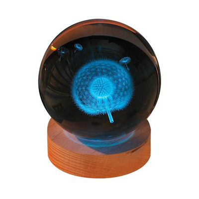 Unikali žėrinti planetinė galaktika astronautas krištolo rutulinis naktinis šviestuvas Medinis apšviestas pagrindo stovas žvaigždėtas projektoriai lempa prie lovos