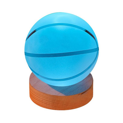 Unikali žėrinti planetinė galaktika astronautas krištolo rutulinis naktinis šviestuvas Medinis apšviestas pagrindo stovas žvaigždėtas projektoriai lempa prie lovos