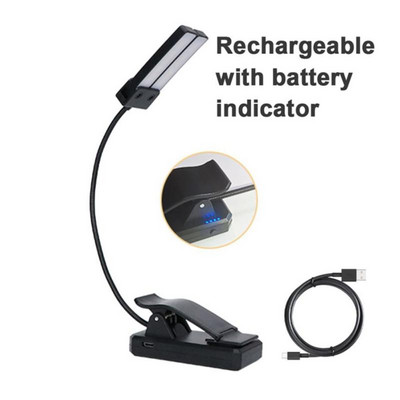 Led laualamp 180 kraadi reguleeritav laetav silmade kaitseklambriga lugemislamp õpilastele