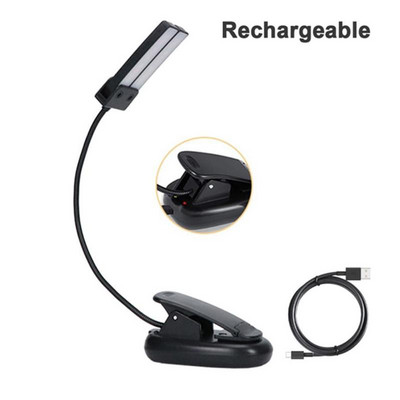 Led laualamp 180 kraadi reguleeritav laetav silmade kaitseklambriga lugemislamp õpilastele