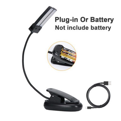 Led laualamp 180 kraadi reguleeritav laetav silmade kaitseklambriga lugemislamp õpilastele