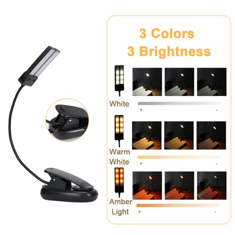 Led laualamp 180 kraadi reguleeritav laetav silmade kaitseklambriga lugemislamp õpilastele