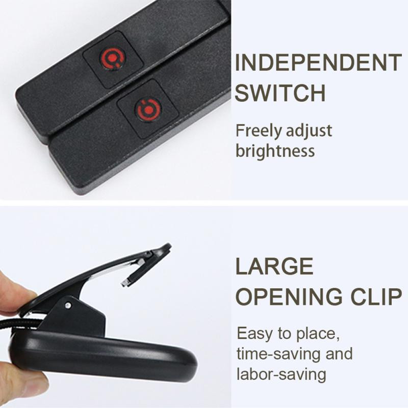 Led laualamp 180 kraadi reguleeritav laetav silmade kaitseklambriga lugemislamp õpilastele