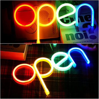 Отворена неонова табела LED неонови табели Нощна светлина Ултра ярка цветна осветена табела Отворена бизнес неонова светлинна табела Декоративна