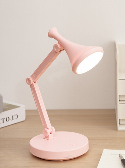 LED USB uzlādējama acu aizsardzības galda lampa Mini salokāma nakts lasīšanas lampiņa, izmantota istabas datora klēpjdatora galda nakts gaismai