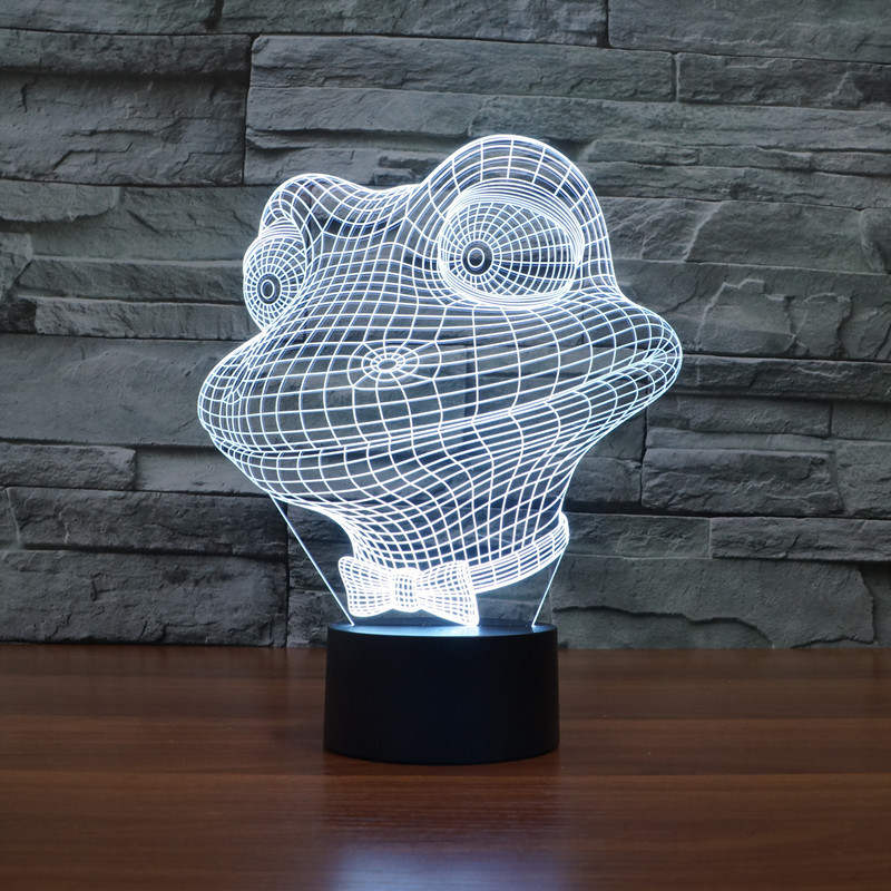 Bear Elk Donkey 3D Lámpa Karácsonyi díszlámpák Érintésérzékelős Asztali lámpák Karácsonyi Ajándék Gyerek Játékok Asztali lámpa