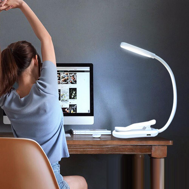 Λάμπα ανάγνωσης Προστασία ματιών Ομοιόμορφος φωτισμός Υψηλής φωτεινότητας Τρεμοπαίγνιο χωρίς ρυθμιζόμενο φωτισμό LED Κλιπ βιβλίου για περιποίηση ματιών Φως LED