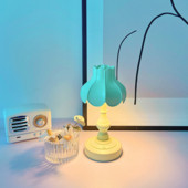 Retro LED galda lampa USB uzlādējama Lotus Mini nakts gaismas Guļamistabas viesistabas dekors Naktsgalda lampas studentu dāvanām