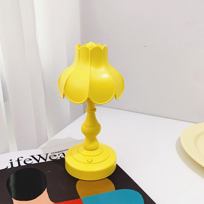 Retro LED galda lampa USB uzlādējama Lotus Mini nakts gaismas Guļamistabas viesistabas dekors Naktsgalda lampas studentu dāvanām